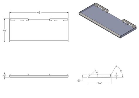 cad file for skid steer quick attach plate|universal skid steer adapter plate.